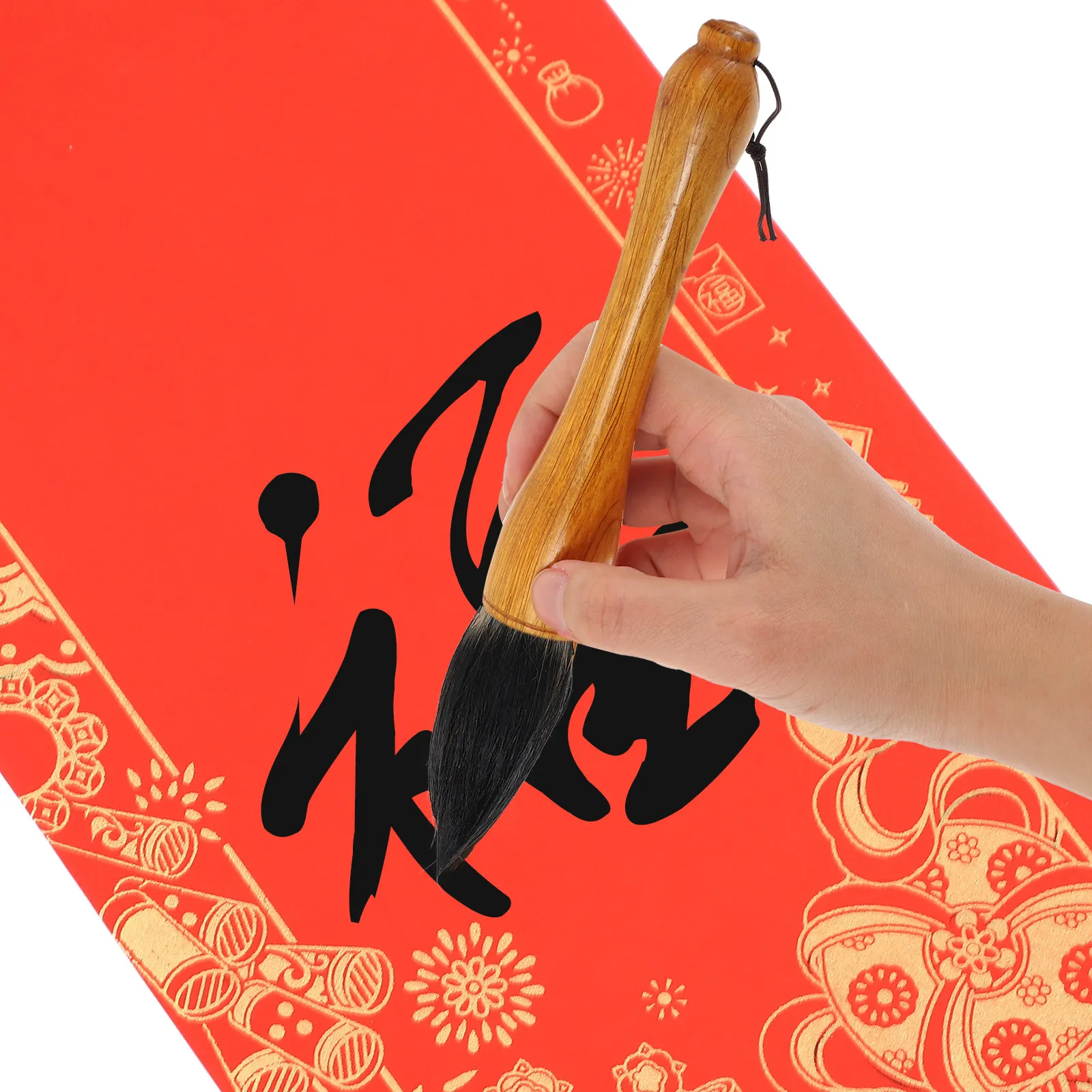 대형 중국 서예 붓펜 고급 재료로 제작되어 서예, 글쓰기, 커플렛, 도구, 그림 그리기에 적합합니다.