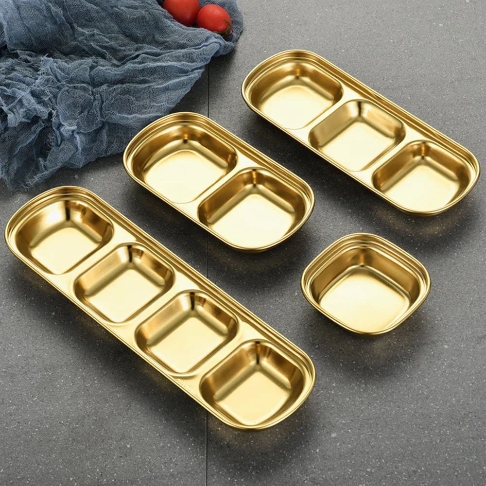 Stainless Steel Seasoning Dish Kitchen Food Sauce Wasabi Dish Multipurpose Seasoning Saucers Appetizer Plates Kitchen Home Tool sauce dishes seasoning dishes
