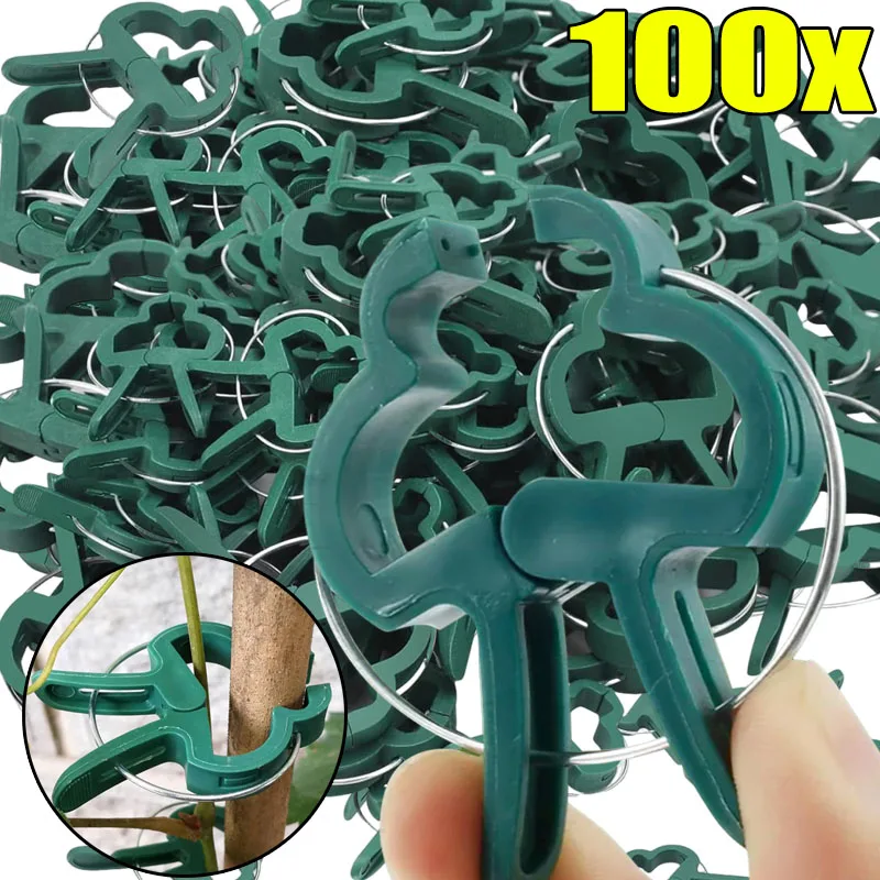 Adjustable Plant Fixed Clips Reusable Greenhouse Vines Bracket Fixing Stems Flower Vine Vegetables Tomatoes Fastener Garden Tool