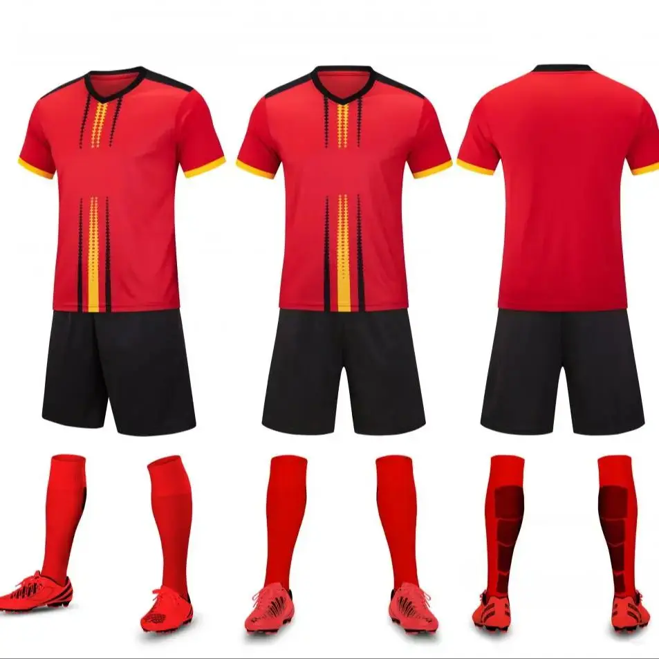 100% Polyester Breathable Mens Football Jersey Soccer Uniforms Sets Soccer Wear Jersey Set Football Kits Full Set