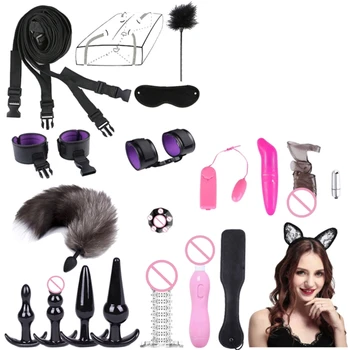 Slave Restraint Set Special Bundled Binding Set Bondage Suit Yoga Sm Kit Sex Toys Vibrator Cosplay Outfit Plug Suit 4