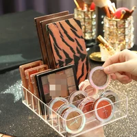 7 Compartments Storage Box Clear Plastic Makeup Cosmetic Stand Holder Makeup Lipstick Eyeshadow Palette Storage Organizer New 2
