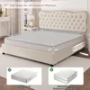 King Bed Frame with 4 Storage Drawers, Upholstered Platform Bed Frame with Button Tufted Headboard,No Box Spring Needed (Beige) 2