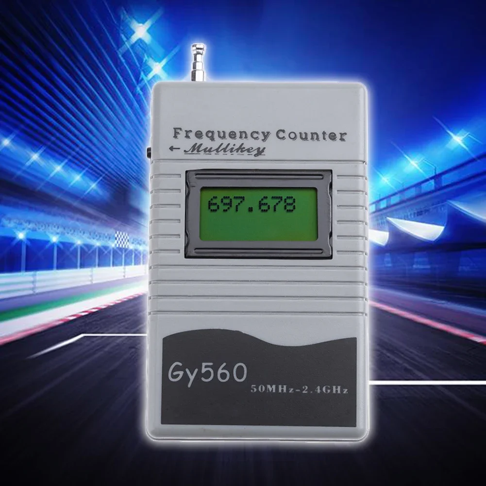 Frequency Counter Tester Frequency Meter Handheld Frequency Counter for Two-way Radio Mobile Phone 50 MHz-2.4 GHz GY560 Frequency Counter Meter