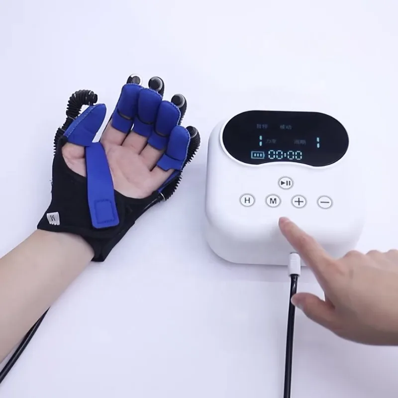 Standard combination hand hemiplegia rehabilitation equipment, stroke function recovery exercise equipment, finger training finger rehabilitation robot glove five fingers independent training stroke hemiplegia patient pain relieve hand function training glove eu plug size l left hand