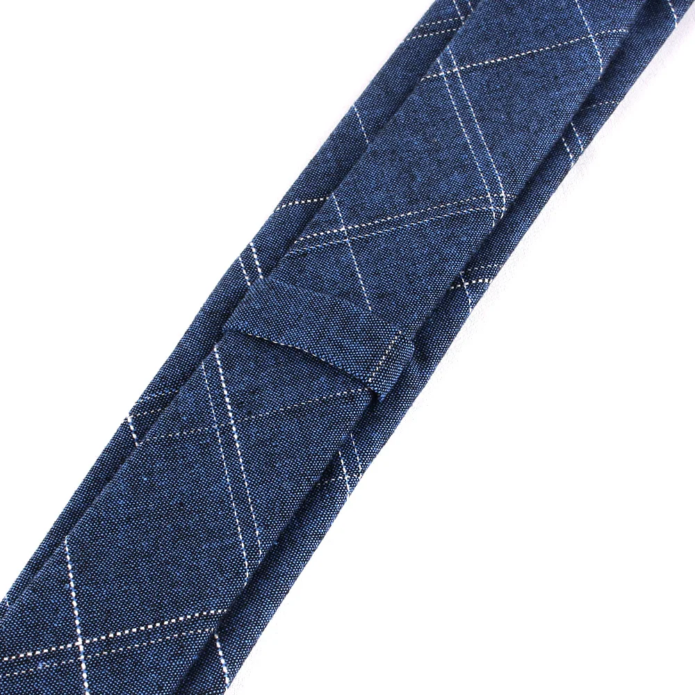 Cotton Skinny Tie For Men Women Casual Plaid Neck Tie For Party Business Wedding Neckties Adult Suit Slim Neck Ties Gifts