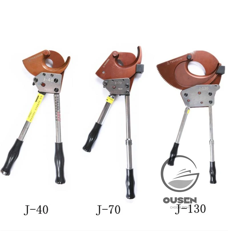 수동 스틸 연선 구리 및 알루미늄 와이어 절단기, 3x120mm 케이블용 래칫 와이어 절단기, J40 J52 J75 J95