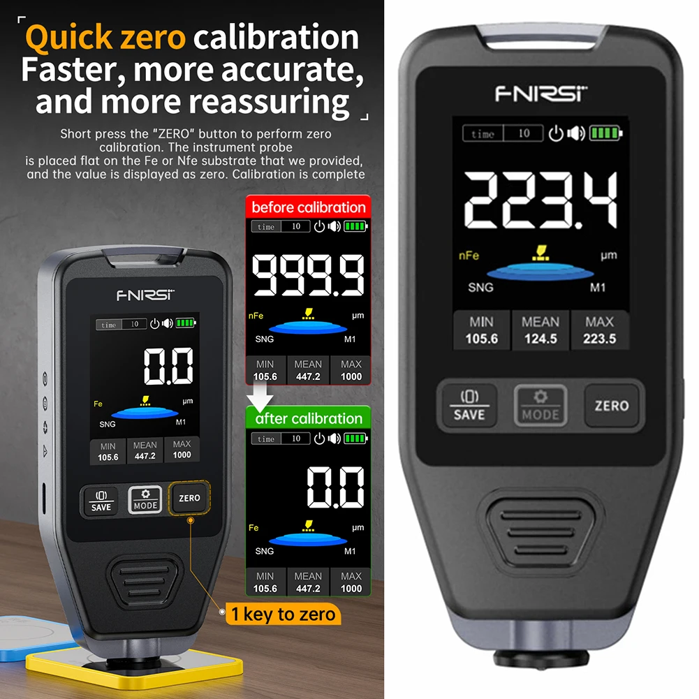 Paint Thickness Gauge Digital Display Coating Thickness Gauge For Car Body Car