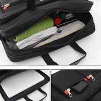 Porte-documents d'affaires de grande capacité pour hommes, sac à bandoulière Portable polyvalent, sac à main à poches multiples pour usage professionnel et décontracté 6