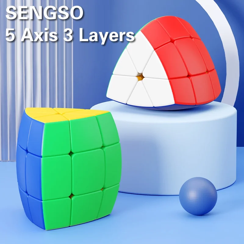 

[Picube] SengSo 5 Axis 3 Layers Magic Cube Professional NEO Speed Twisty Puzzle Brain Teasers Educational Toy For Children