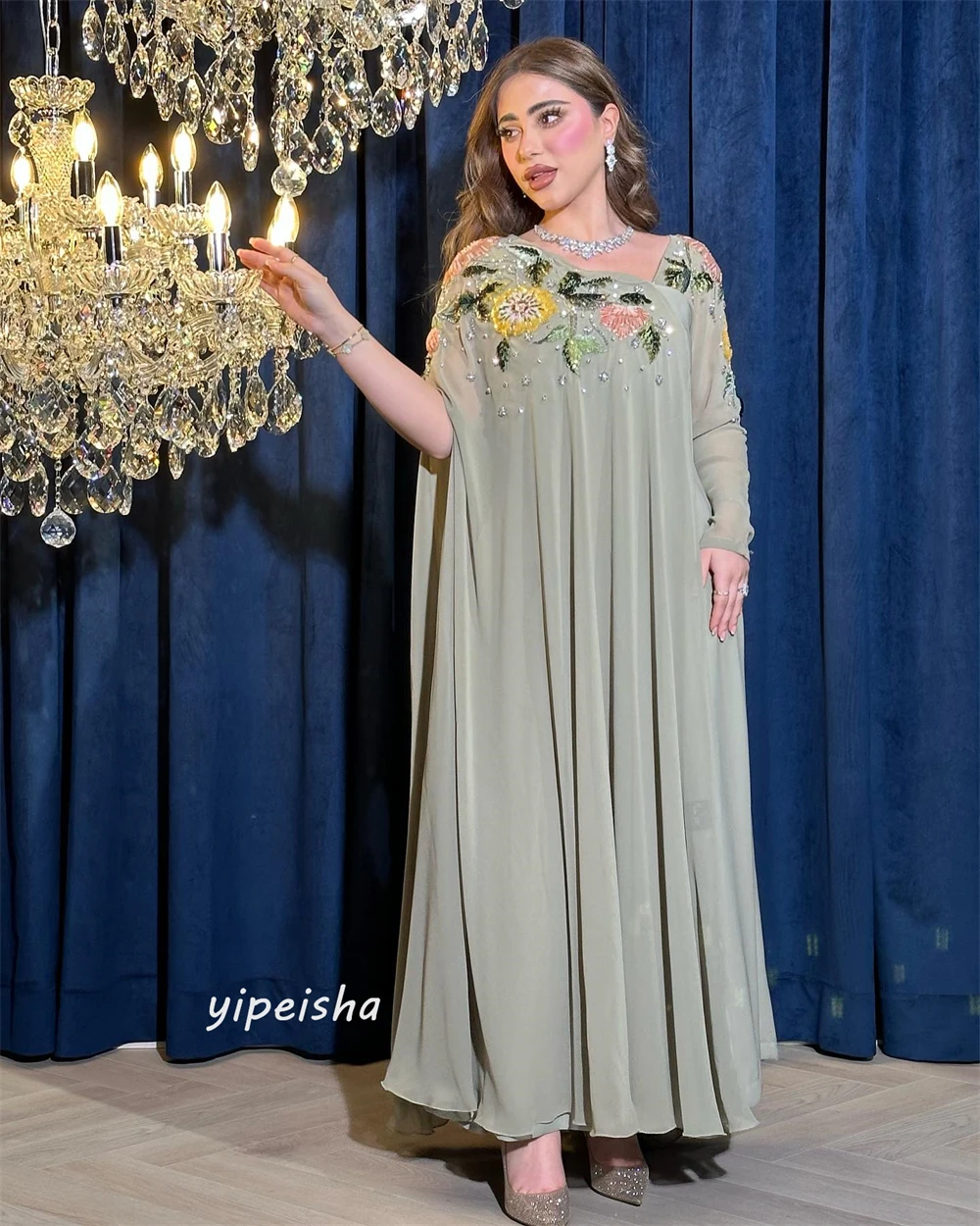 تخصيص التطريز الديكور حفل زفاف ألف خط الخامس الرقب...