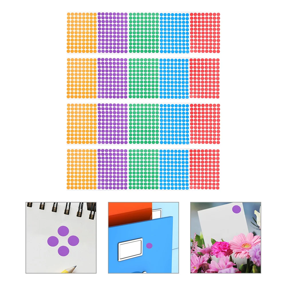 

20 Sheets Dots Price Tags Stickers Round Label Dot Stickers Envelopes Seal Labels Stickers
