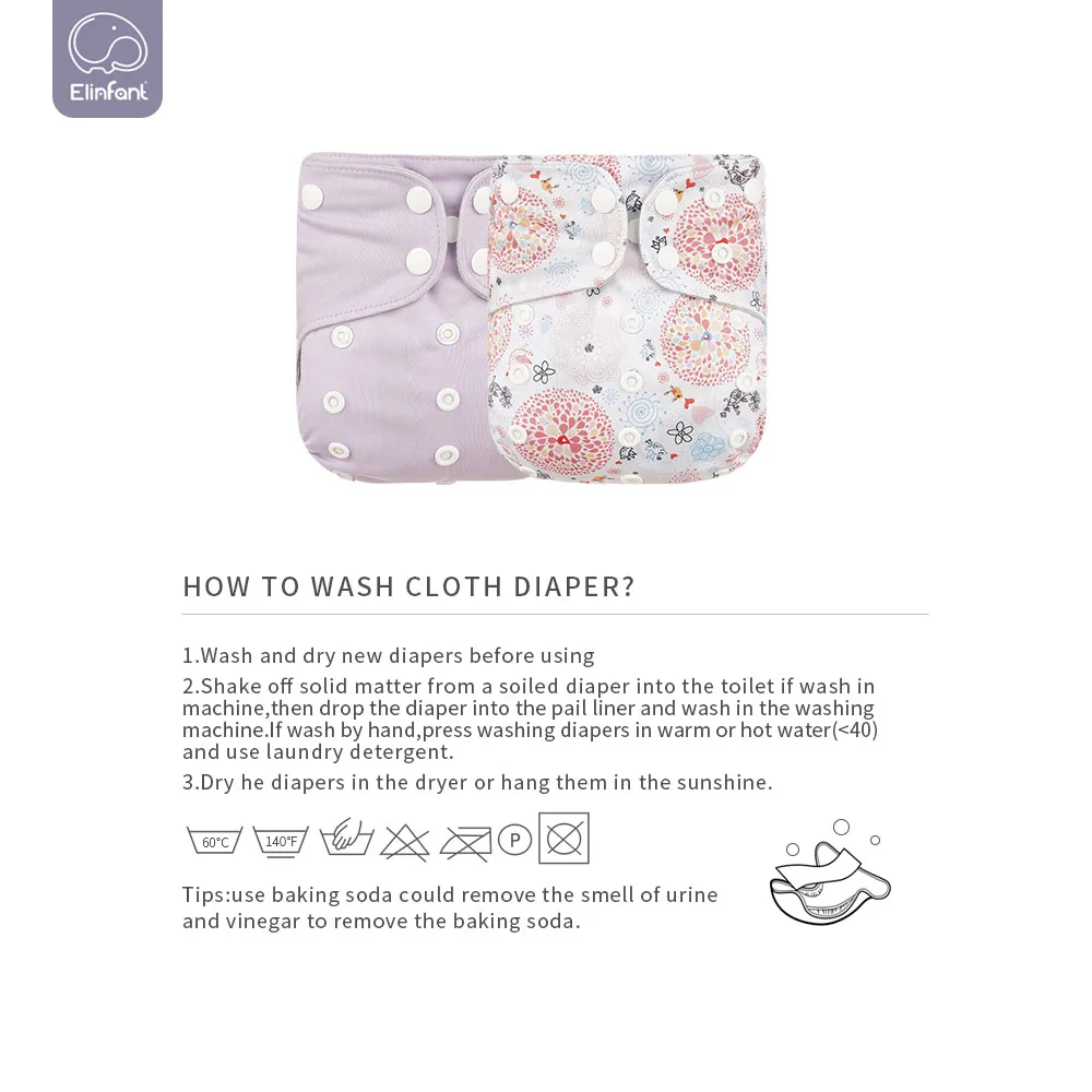 Cloth Pocket Diaper Suede Cloth Dry Fast Washable Adjustable Reusable For 3-15kg