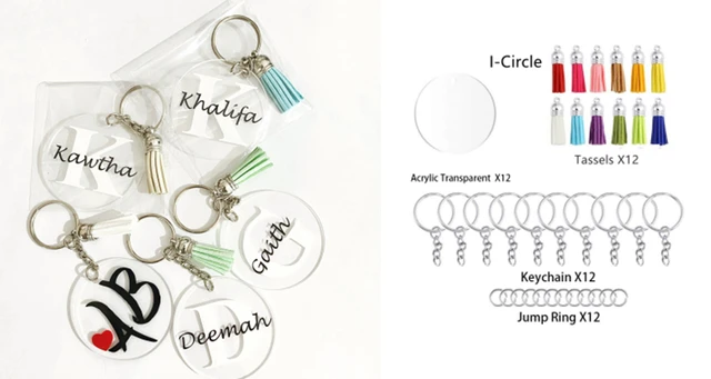 Clear Blanks Blank Acrylic Keychains Set With Acrylic Circle, Tassels, And Jump  Rings For DIY Jewelry Item #210409 From Brand_jewelry168, $11.59