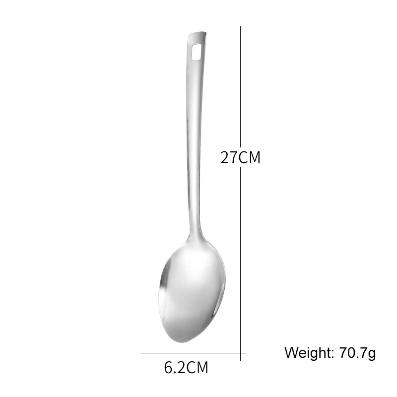 SHANGPEIXUAN Pizza Sauce Spoon Stainless Steel with One piece Handle Anti-Hot Pizza Spread Ladle Measuring Spoon Tools