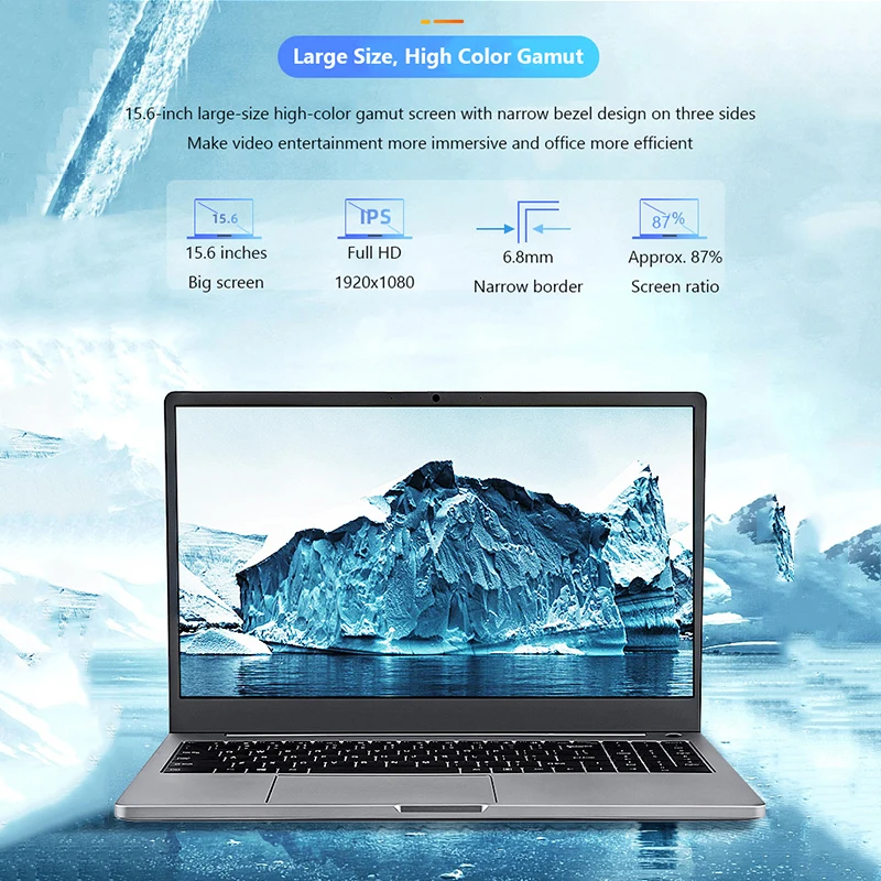 게이밍 노트북, 15.6 인치 AMD Ryzen R9 4900H 32G + 2TB SSD, Win 10 컴퓨터 사무실 노트북, 와이파이 C 타입 고속 충전 지문 잠금 해제