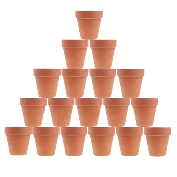 18 Pcs 1.8'' Terra Cotta Pots Pottery Planter Cactus Flower Pots Succulent Pot with Drainage Hole- Great for Plants,Crafts