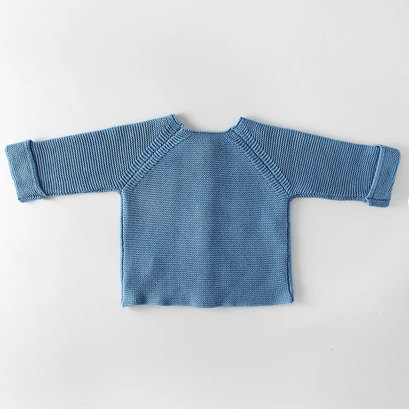Infant Cotton Baby Boy Cardigan Coat Cute Dark Blue Toddler Sweater Jacket 3 6 9 12 18 24 Month Baby Girl Clothes OBS204042