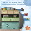Toy Organizer with 6 Storage Bins, 25" x 12" x 26", Green 4