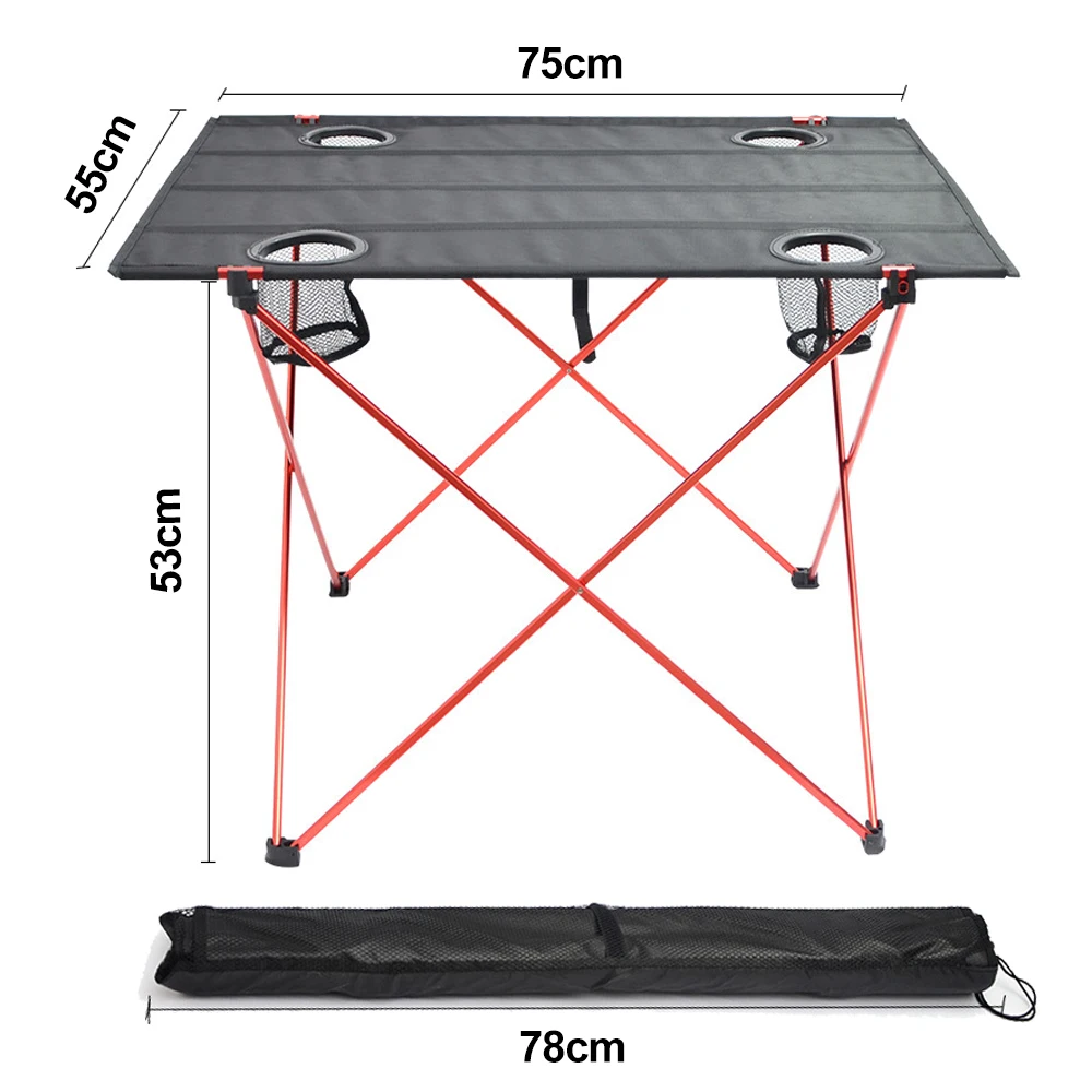 HooRu Folding Outdoor Table Portable Lightweight Desk with Carry Bag Camping Picnic Fishing Beach Hiking Furniture foldable table