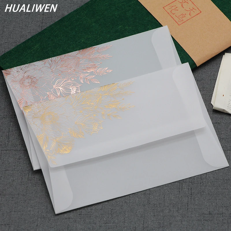 Envelopes Transparent Paper Invitation Envelopes Rose Gold Wedding