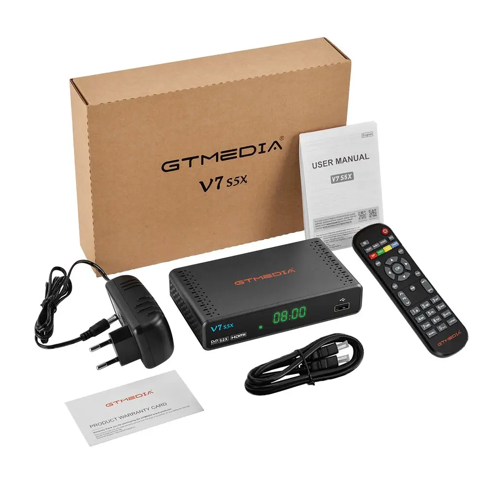 GTMEDIA V7 S5X Satellite TV Receiver DVB-S/S2/S2X H.265(8bit) Support HD 1080P