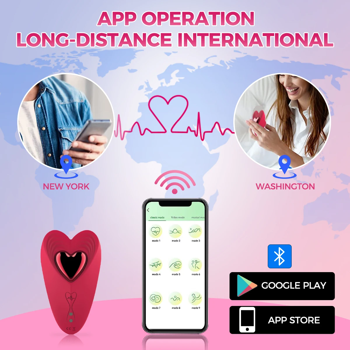 HESEKS Wearable Panty Vibrator with Magnetic Clip App Remote Control Butterfly Vibrator Portable Adult Sex Toys for Women