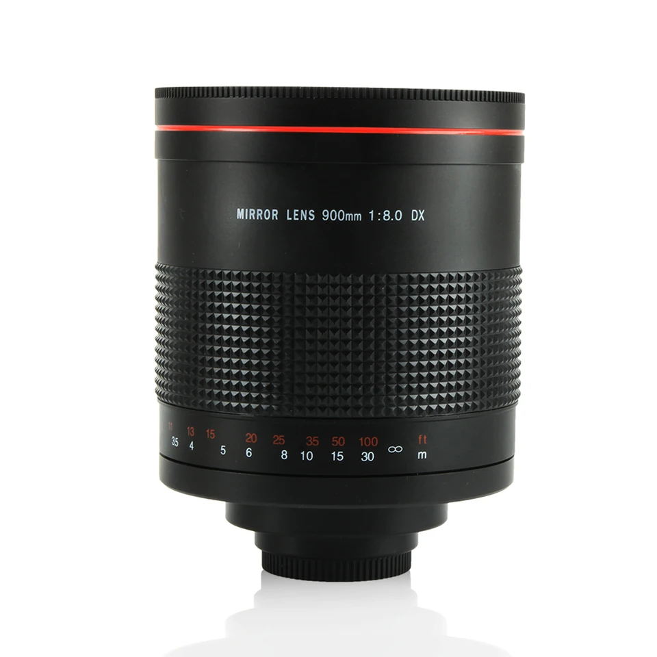 900mm F8.0 MF Super Mirror Telephoto Lens + T2 Mount Adapter Ring
