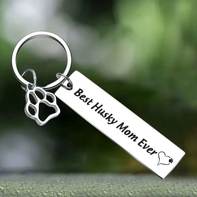 Cute Best Husky Mom Ever Portachiavi Dog Mom Gift Portachiavi Ciondolo Gioielli Cane Husky Lovers Gift
