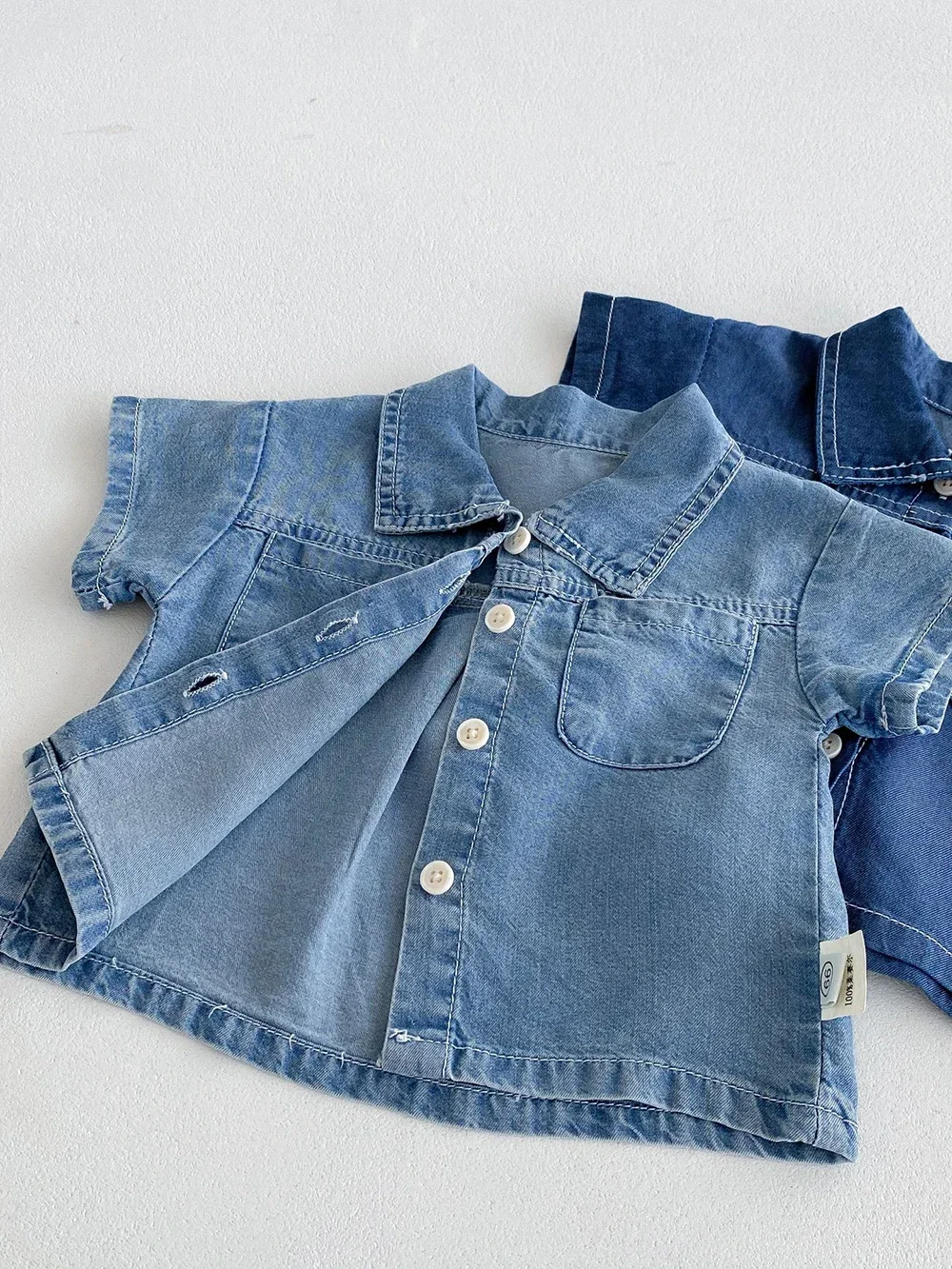 Baby Denim Shirt & Shorts Set 5