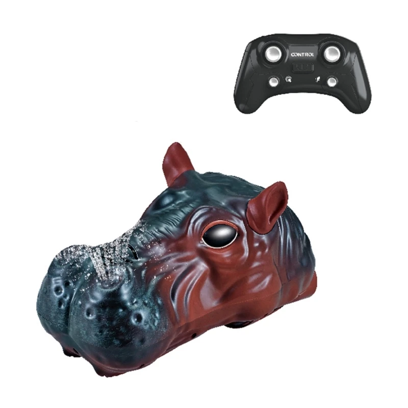 

Забавная игрушка-бегемот с дистанционным управлением, имитация бегемота, электрическая игрушка для бассейна для детей, двойной