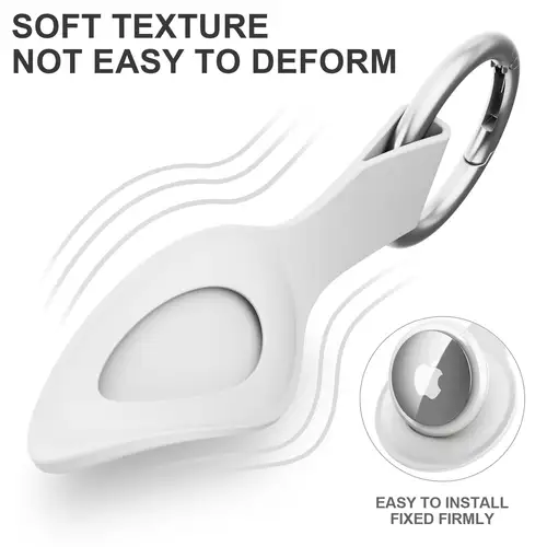 Cover for Apple Airtags Case Silicone Protective Shell Tracker Accessories Anti-scratch Sleeve Keychain For Apple Air tag case - Image 2