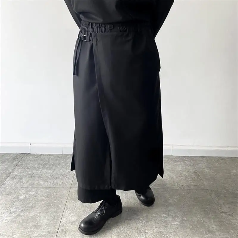 

Men's Wide Leg Pants Spring And Autumn New Couple The Same Dark Department Stylist Casual Large Size Nine Points Pants