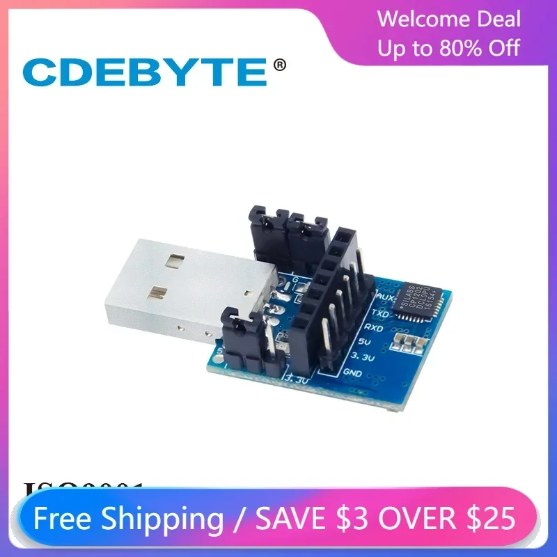 USB UART CP2102 E15-USB-T2-V2.0 UART USB to TTL 3.3V 5V Wireless Test Board Adapter For RF Serial Module CDEBYTE wireless module