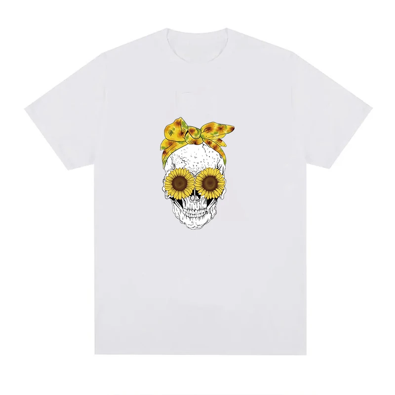 

Skull T-Shirt Men Women Plus Size Fashion O-Neck Breathable Casual Streetwear Oversized Printed Loose Unisex Tees