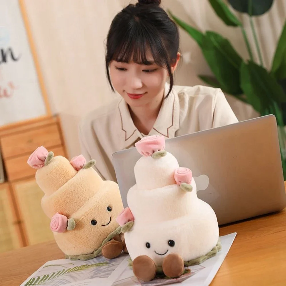 재미있는 웨딩 케이크 인형, 귀여운 다이아몬드 반지, 높은 외모 수준 봉제 장난감, 창의적인 서프라이즈 생일 휴일 선물, 32cm, 24cm