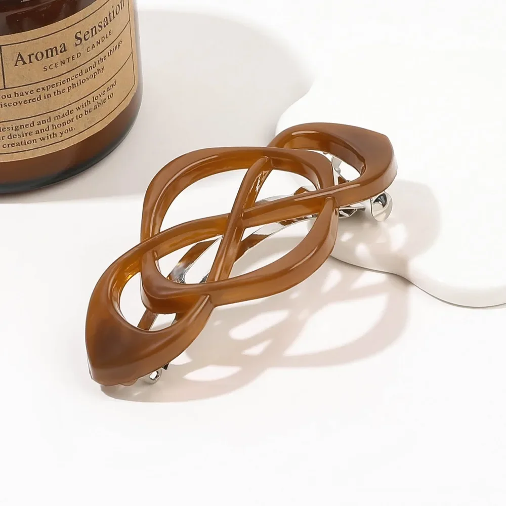 1/4 stücke Vintage Französisch Haarspange Clips für Frauen Mädchen Geometrie Kreuz Knoten Frühling Klemme Halb Hochsteckfrisur Haar Styling zubehör – Detail 17