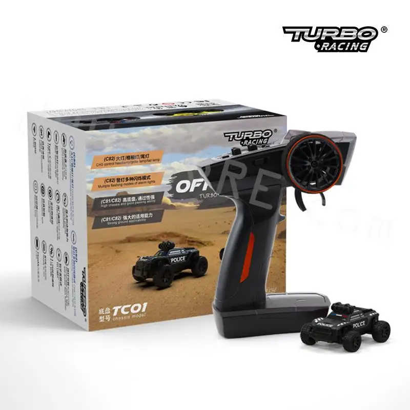 

Turbo Racing 1:76 C82 RC Truck Car Remote Control Truck Car Full Proportional RTR Kit Toys With Three Kinds of Cool Lights