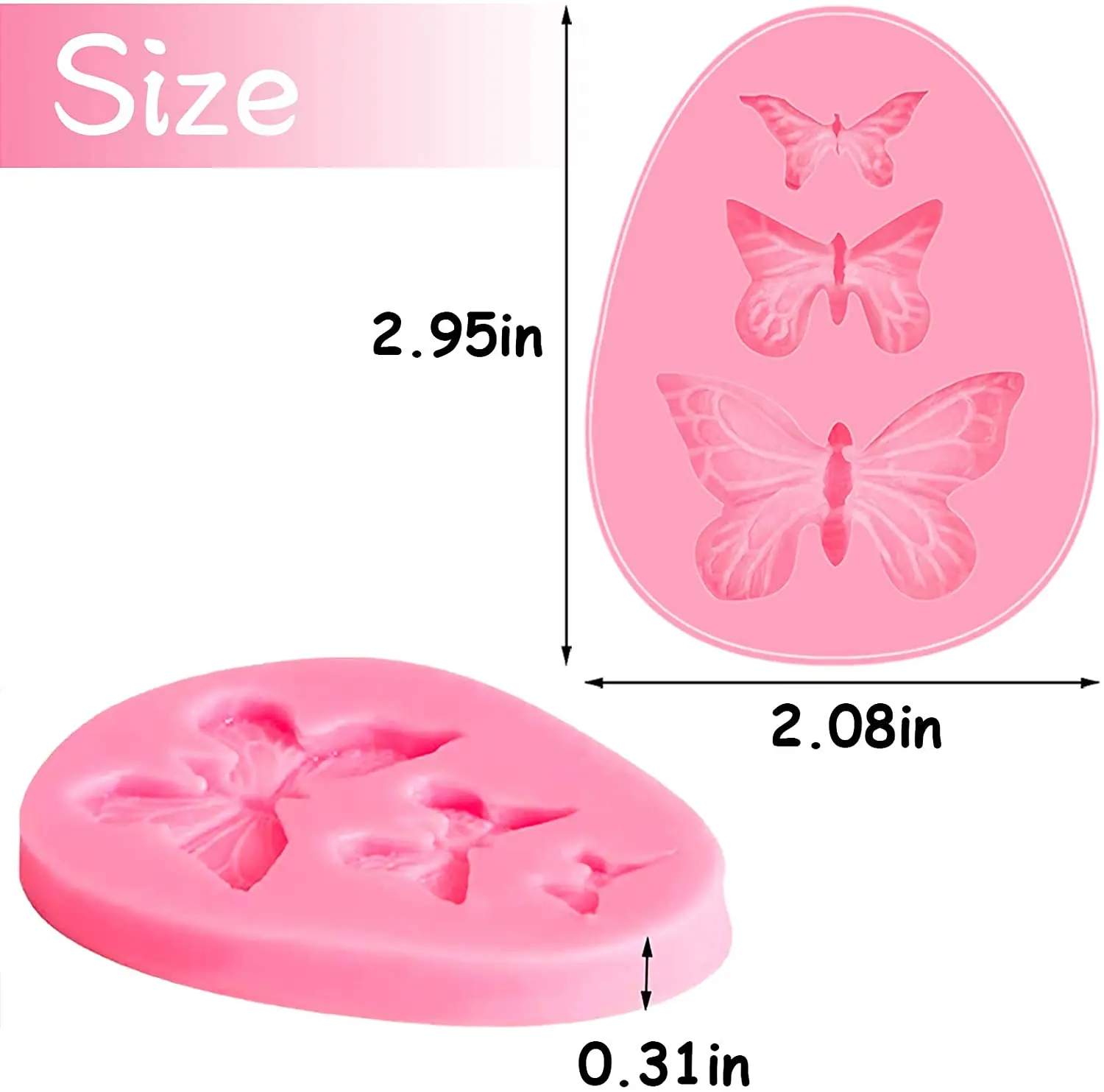 Small Silicone Butterfly Molds  Silicone Fondant Butterfly - 1pc Fondant  Molds Mini - Aliexpress