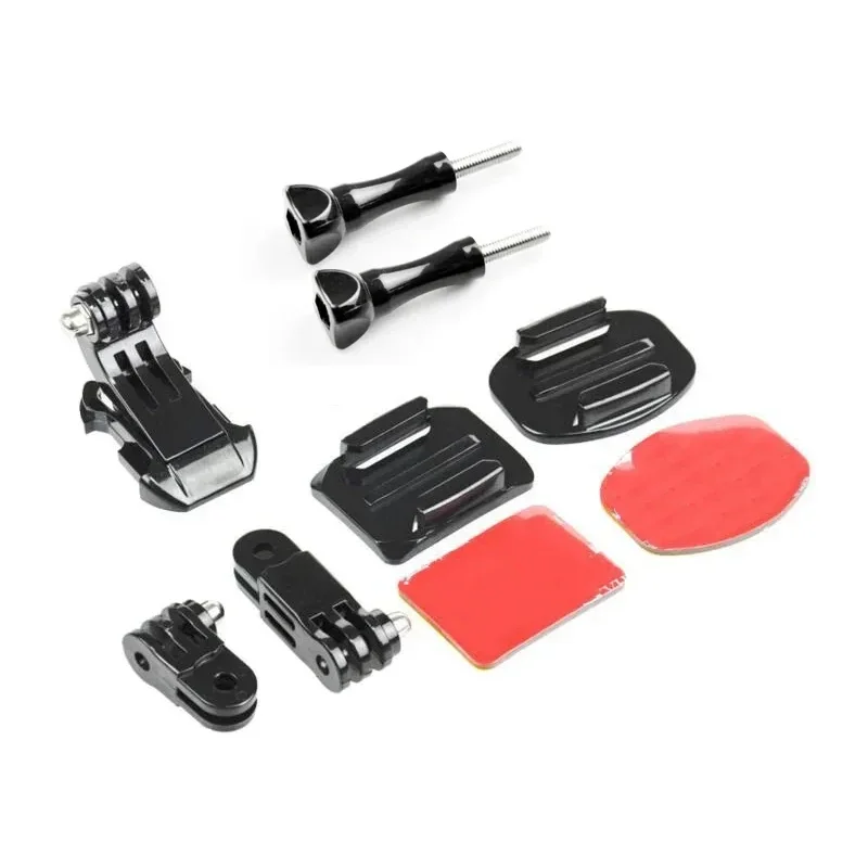 Helmet Mount Kit Adapter Screw J-Hook Base Sticker For GoPro Hero 13 12 11 10 9 8 SJCAM AKASO DJI Osmo Action Camera Accessories