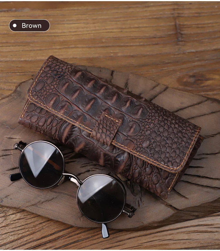 Eyeglass Case Impermeável PU Leather Eyeglasses Pouch Self-Sealing