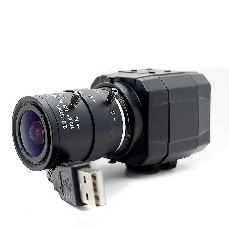 HD 4K  2K USB Metal Box PC Webcam 8MP 4MP With 6mm and 2.8-12mm 5-50mm Varifocal Lens USB Camera For Live Streaming Teaching 2