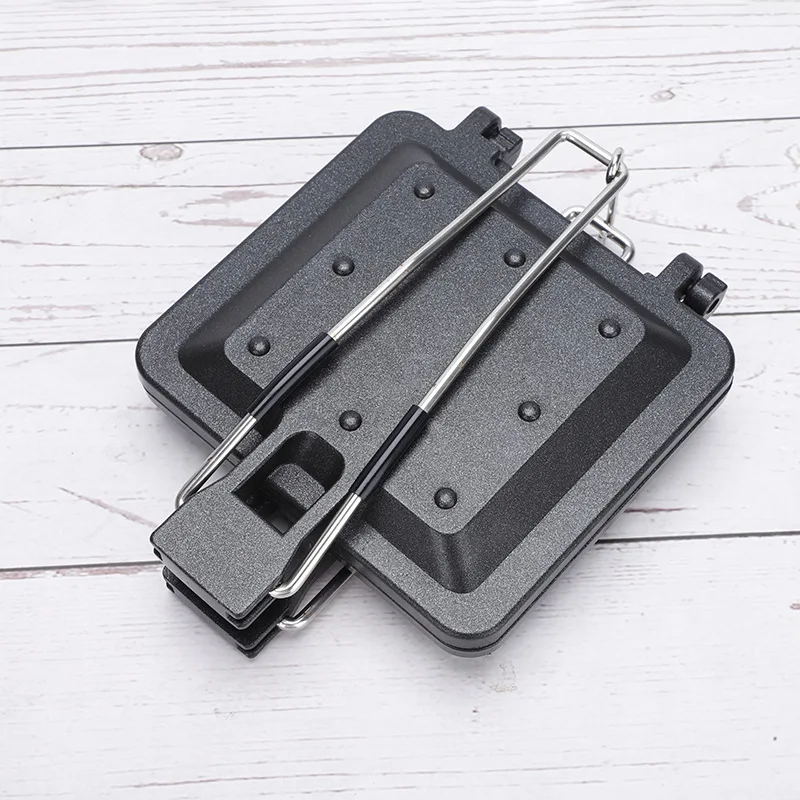 Hot press sandwich pot stall commercial gas non stick sandwich bread mold clamp edge sealed toast straight fire