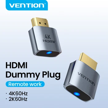 Vention 4K60Hz HDMI-Compatible Virtual Display Dummy Plug Headless Ghost Display Emulator Video for Mining&Game AFK Lock Screen 1