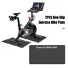 Rubber Exercise Bike Mat Noise Reduction Exercise Bike Mat Set for Indoor Cycling Elliptical Training for Stationary for Home 2