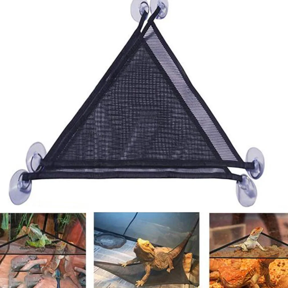 

2 Pack Bearded Dragon Hammock Lizard Lounger Ladder Hanging Bed Accessories, Reptile Habitat Terrarium Decoration for Lizard