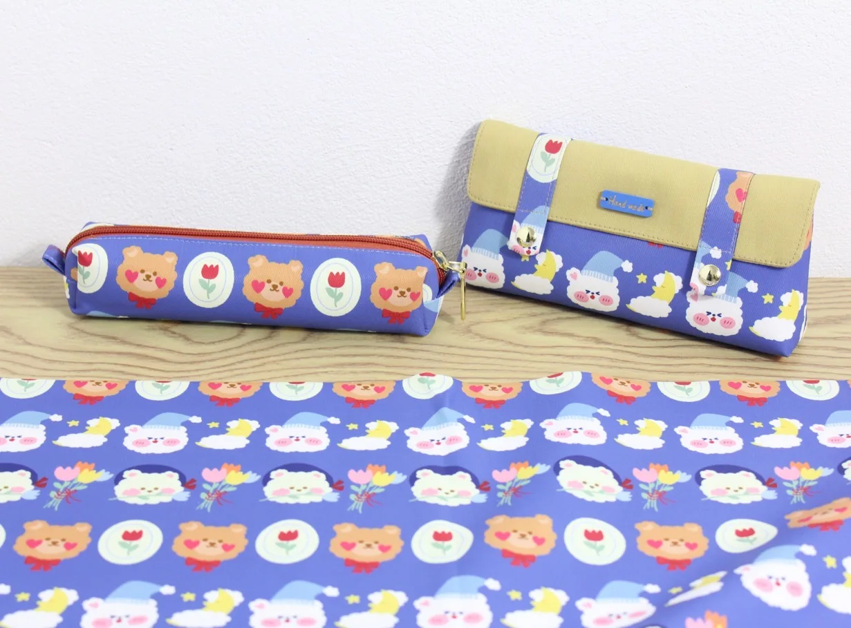 방수 직물 DIY 바느질 키트 귀여운 패턴 연필 가방 보관 가방 수제 선물 ZhiHAN 홈 오토그래픽 디자인