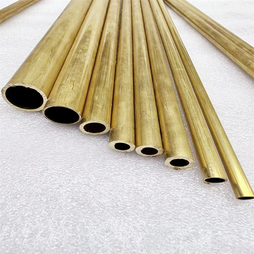 Brass Tube Diameter 1/1.5/2/3/4/5/6/7/8/9/10/11/12/13/14/15/16/18/20/22/24/25mm Round Brass Pipe Cutting Length 500mm Tool Parts