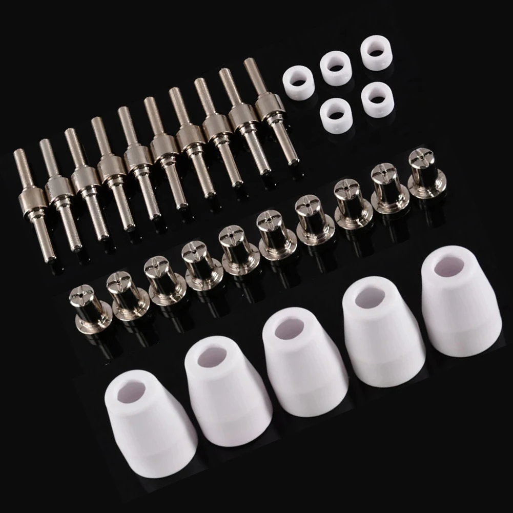 

Air Plasma Cutter 30pcs LG-40 PT-31 Torch Accessories Electrode Tip Nozzles Kit Consumable Accessories Welding Tools