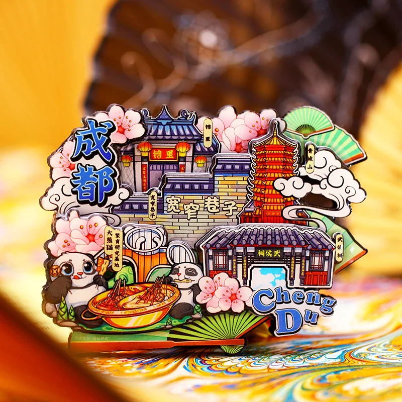 冷蔵庫用マグネット,トラベルステッカー,お土産,家の装飾,中国風